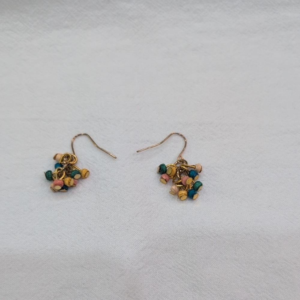 Noonday Collection Frolic Earrings - Elegant Gold and Multicolor Dangle Earrings